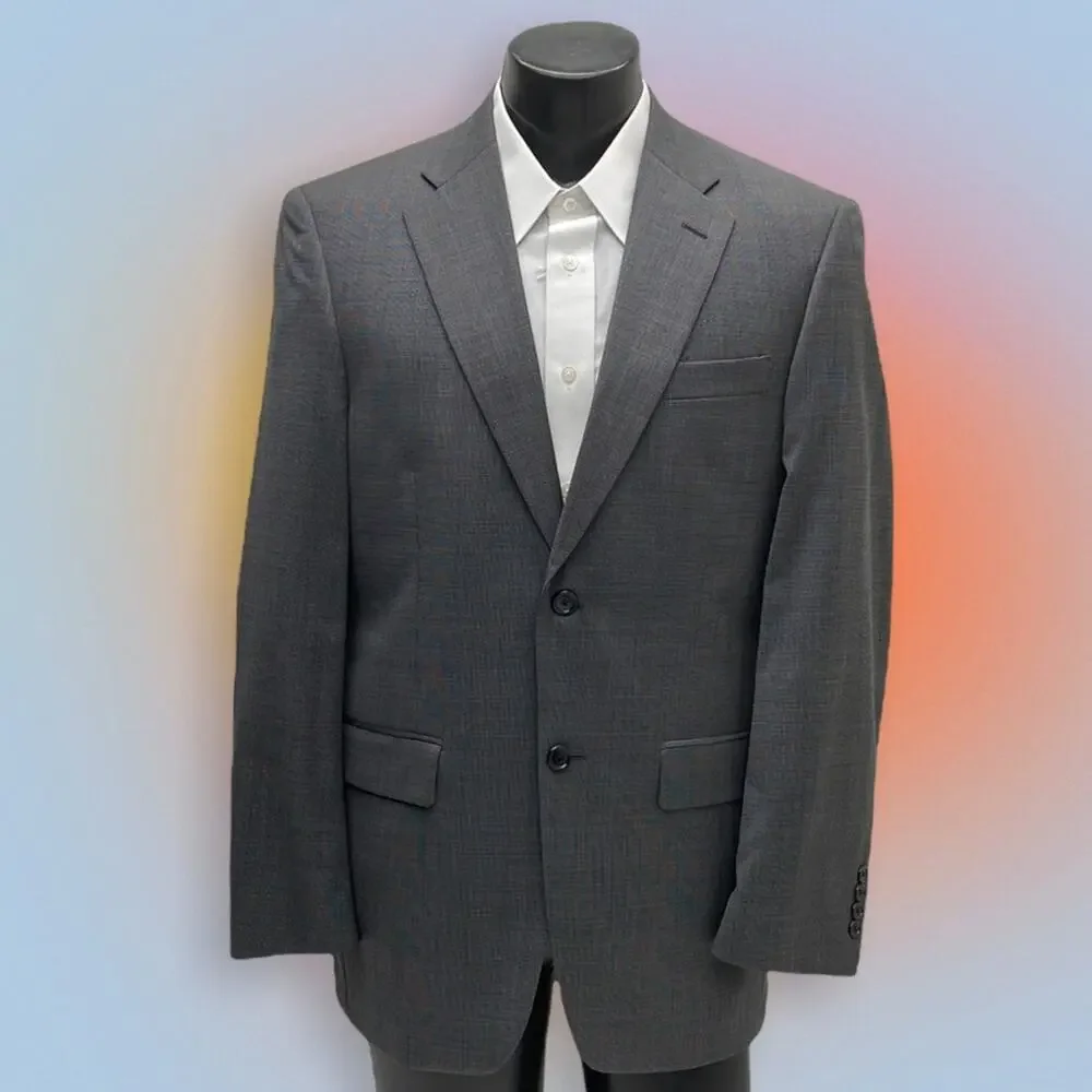 CLAIBORNE 40R Athletic Fit Gray Sport Coat Blazer